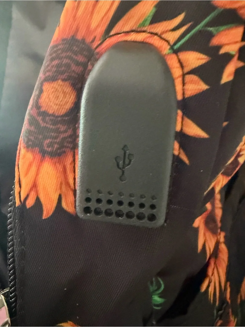 NWOT Sunflower Print Black Backpack by Mosiso